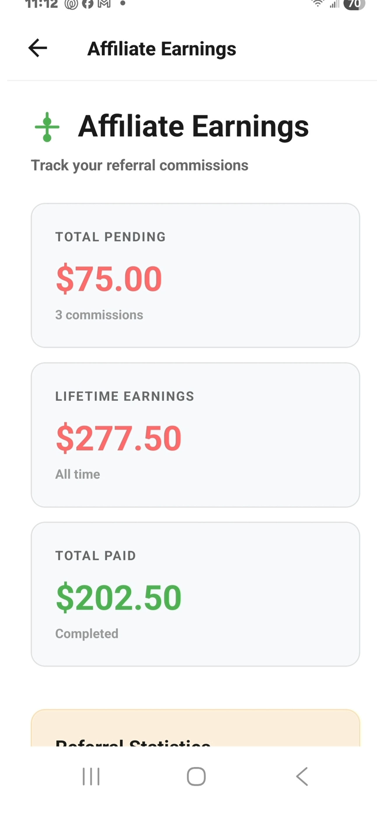 Refer & Earn screenshot